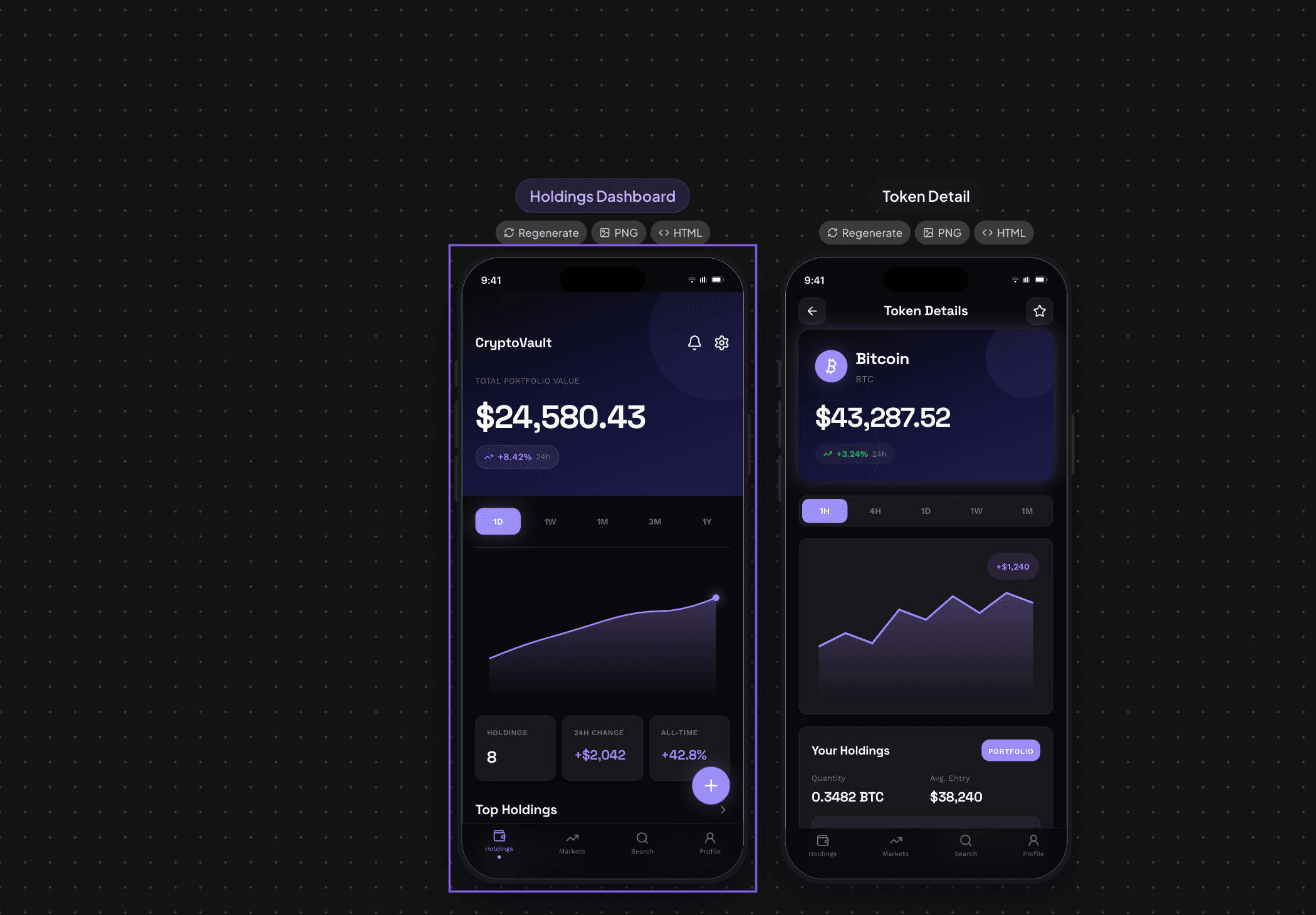 Scaffly output with consistent, production-ready screens